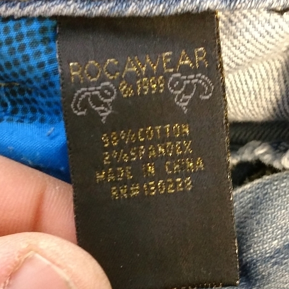 Rocawear Hannah Skinny Leg Studded Bleach Splashed Jeans Size 13 - Picture 5 of 8